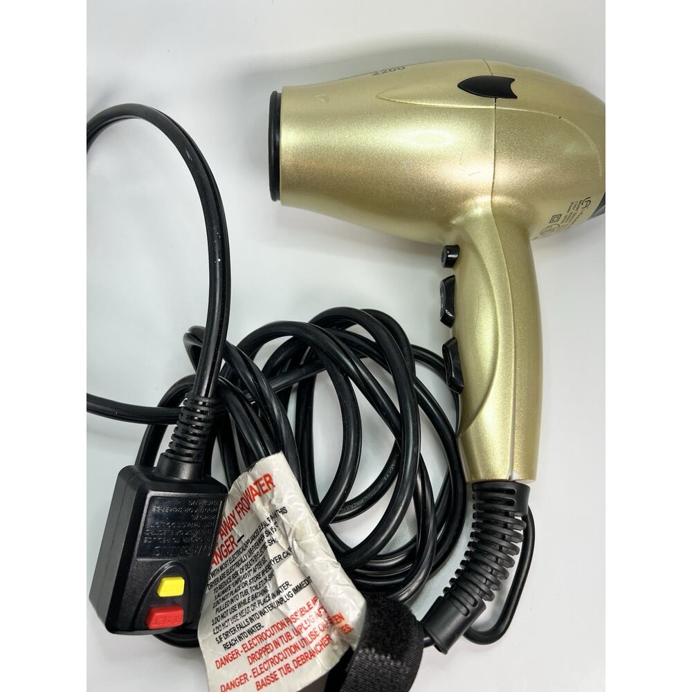 Le Angelique Hair Dryer Professional UV 2200 Smart Ionic 1875 W Gold Pre-Owned